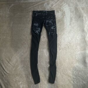 Alo Yoga Classic Rise Marble Leggings Black Grey Size Small